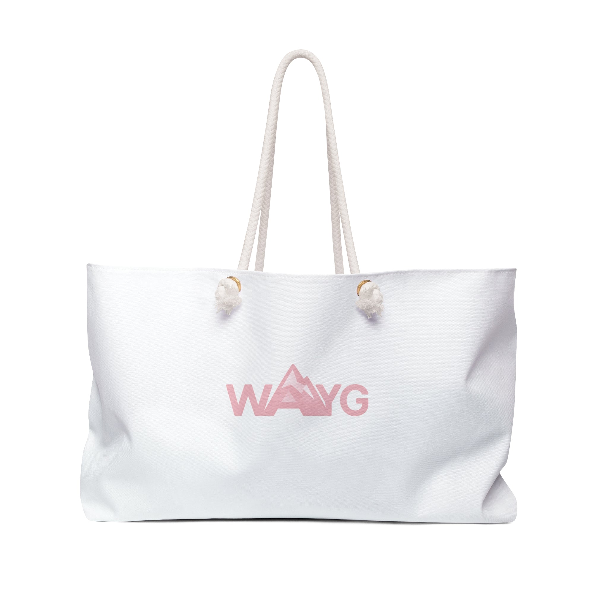 Weekender Bag - Soft Pink WAVY Logo Travel Tote