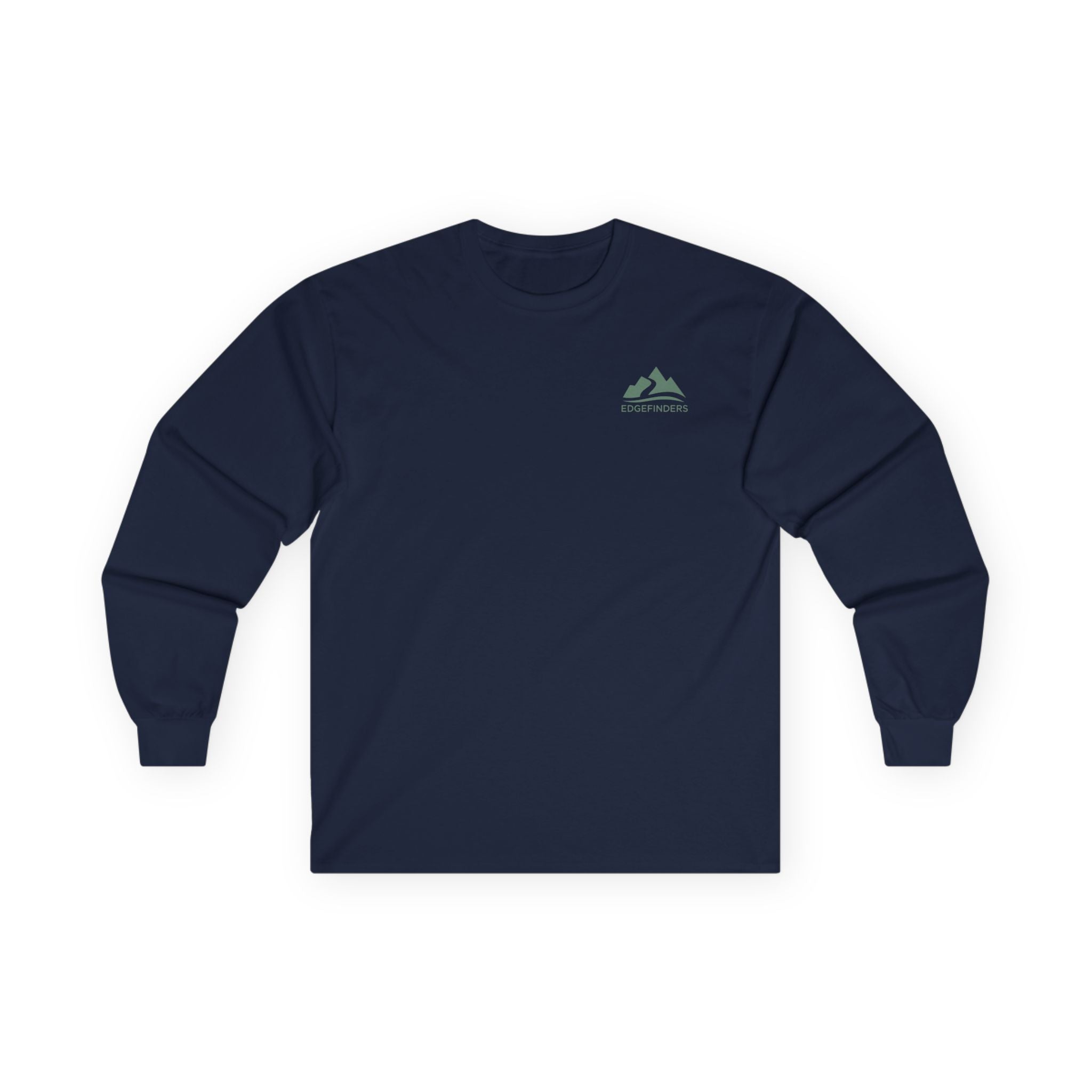 EDGEFINDERS Adventure Mountains Long Sleeve Tee — Minimalist Outdoor Logo Shirt