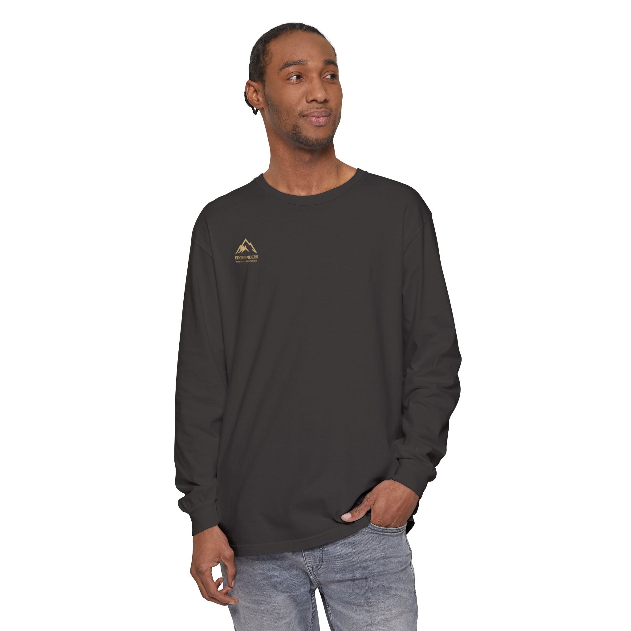 Garment-dyed Long Sleeve Tee - Casual Comfort, Unisex Style, Perfect Gift for Friends or Family, Layering Essential, Eco-friendly Tee