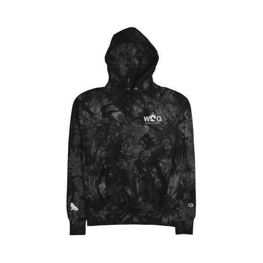 WAYG Collection- Sitka Alaska- Unisex Tie-Dye Champion Hoodie, Embroidered Hoodie