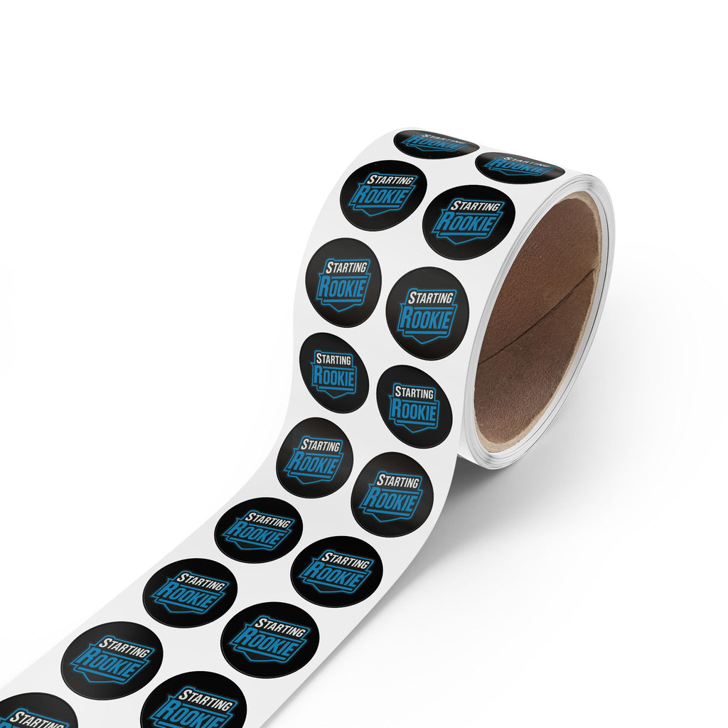 Starting Rookie Round Sticker Roll - Fun Labels for Parties, Scrapbooking, Gift Wrapping, Celebrations, Sports Events