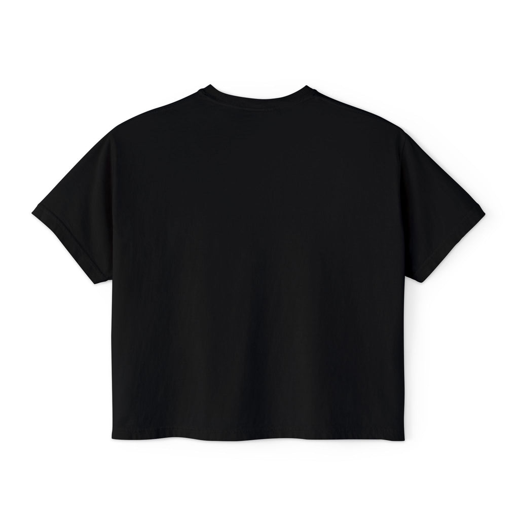 Women's Boxy Tee — Vintage Mountain Patch Tee (NAVC)