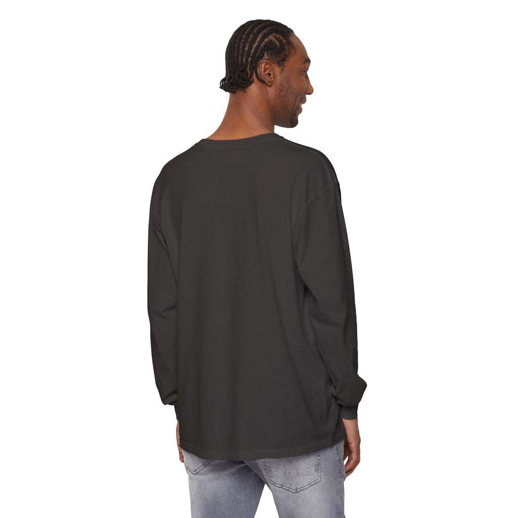 Garment-dyed Long Sleeve Tee - Casual Comfort, Unisex Style, Perfect Gift for Friends or Family, Layering Essential, Eco-friendly Tee