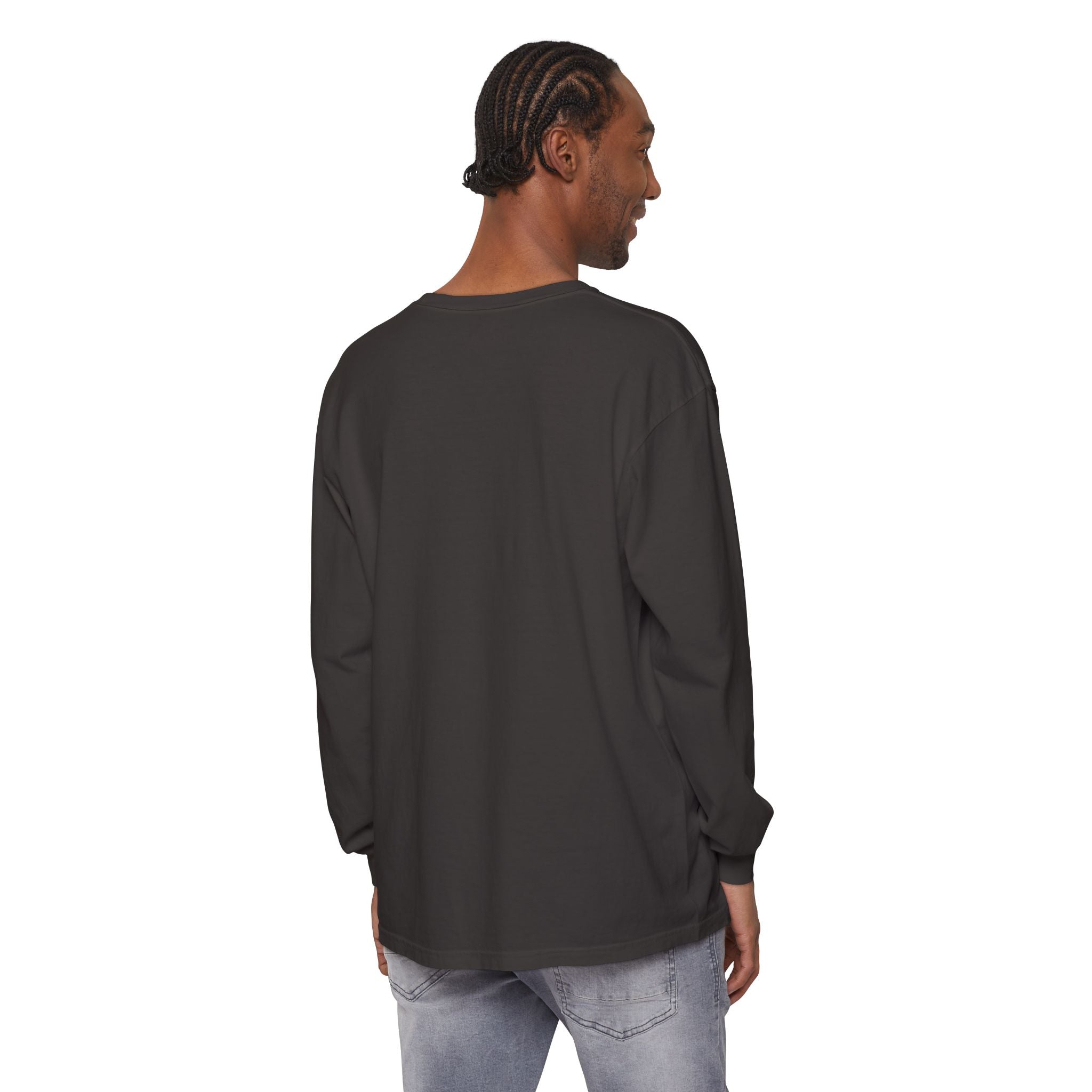 Garment-dyed Long Sleeve Tee - Casual Comfort, Unisex Style, Perfect Gift for Friends or Family, Layering Essential, Eco-friendly Tee