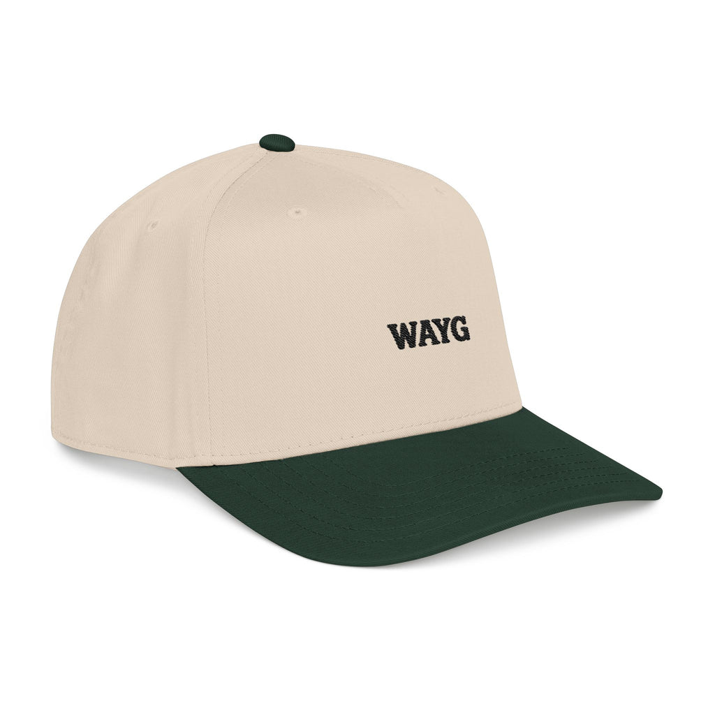 WAYG Embroidered Baseball Cap — Mid Profile Two-Tone Dad Hat