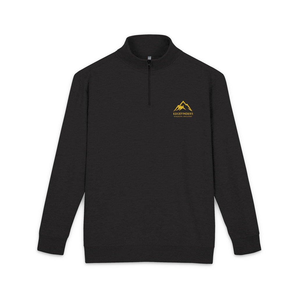 EDGE Embroidered Mountain Logo Fleece Pullover Quarter-Zip Sweatshirt