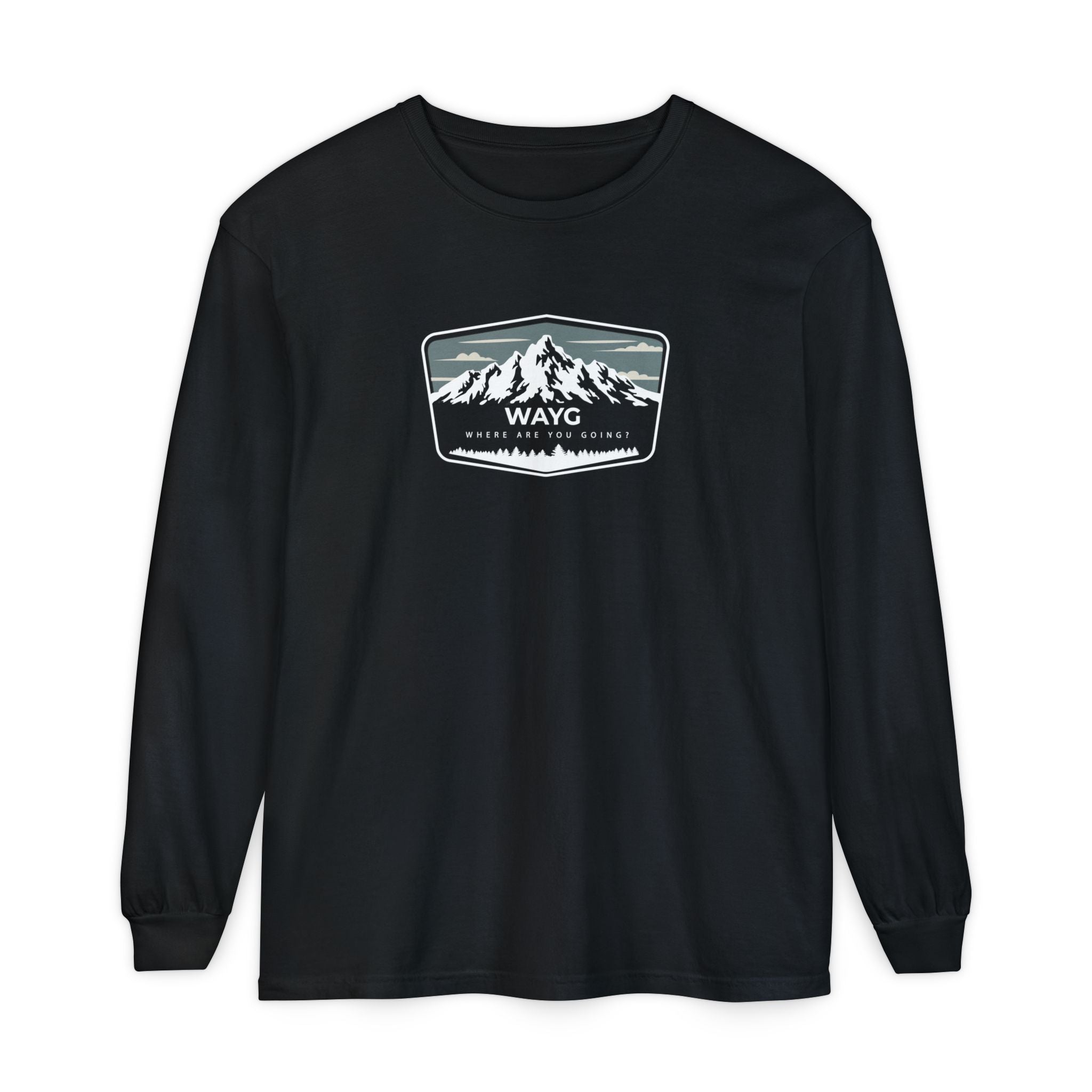 Mountain Adventure Long Sleeve T-Shirt - Cozy Outdoor Tee for Hiking, Camping, Travel, Gift for Outdoorsy Friends, Unisex Casual Wear