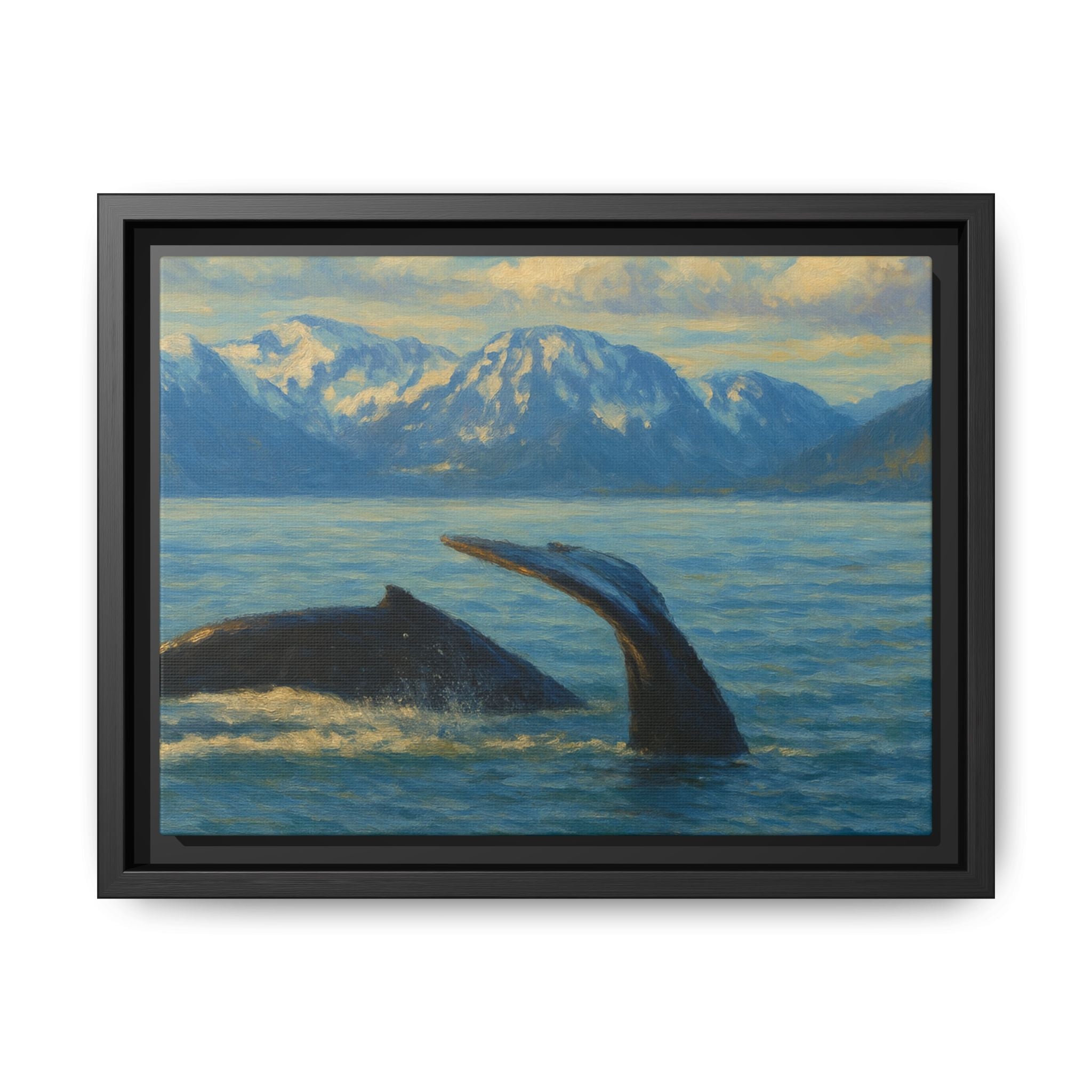 WAYG Collection- Sitka Alaska- Whale Artwork Framed Canvas