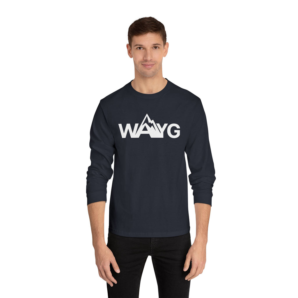 Adventure Awaits Long Sleeve T-Shirt | Unisex Mountain Tee, Gifts for Outdoor Lovers, Hiking Apparel, Casual Wear, Adventure Gear