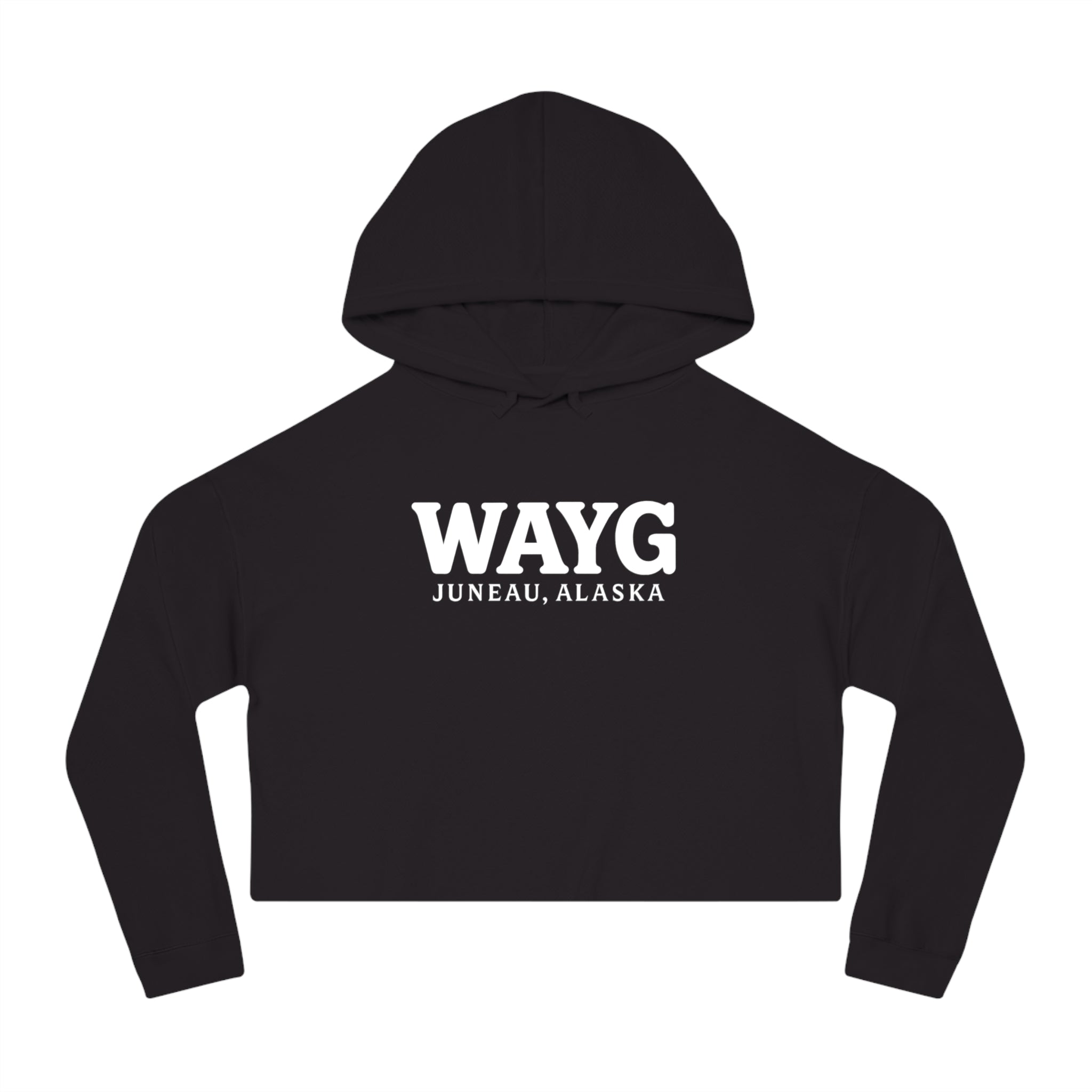 WAYG Collection- Juneau Alaska- Women’s Cropped Hooded Sweatshirt