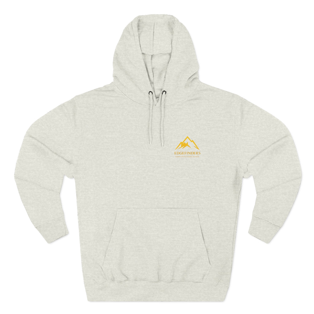 Mountain Trail Hoodie — Small Gold 'Trailblazers' Logo Fleece Pullover