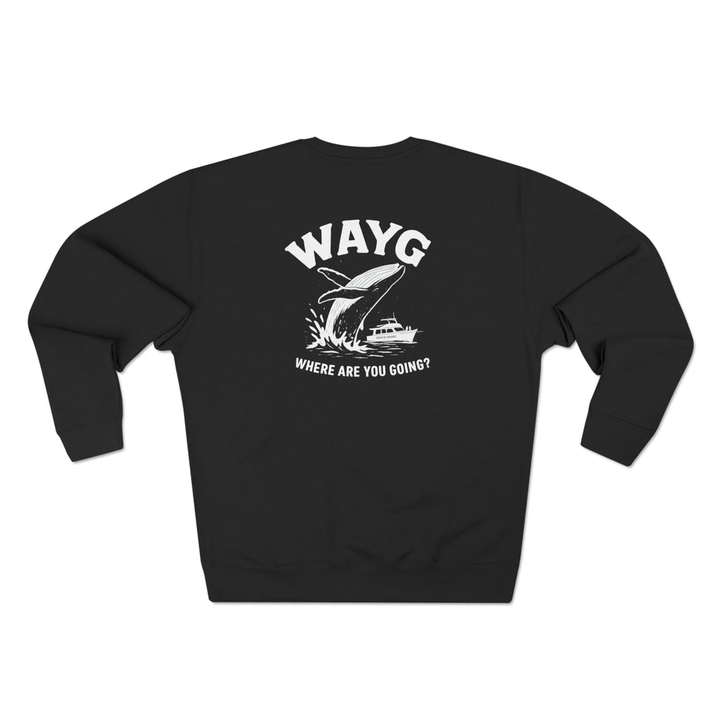 WAYG- Collection- Juneau Alaska-Unisex Crewneck Sweatshirt- Whale Watching