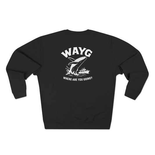 WAYG- Collection- Juneau Alaska-Unisex Crewneck Sweatshirt- Whale Watching