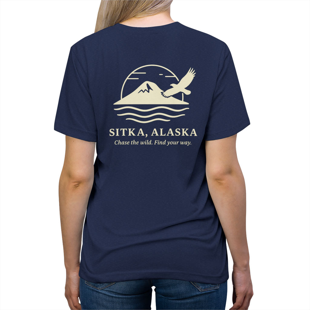 WAYG Collection- Drop- Sitka Alaska- Tri blend Tee -Nature Lover's Shirt