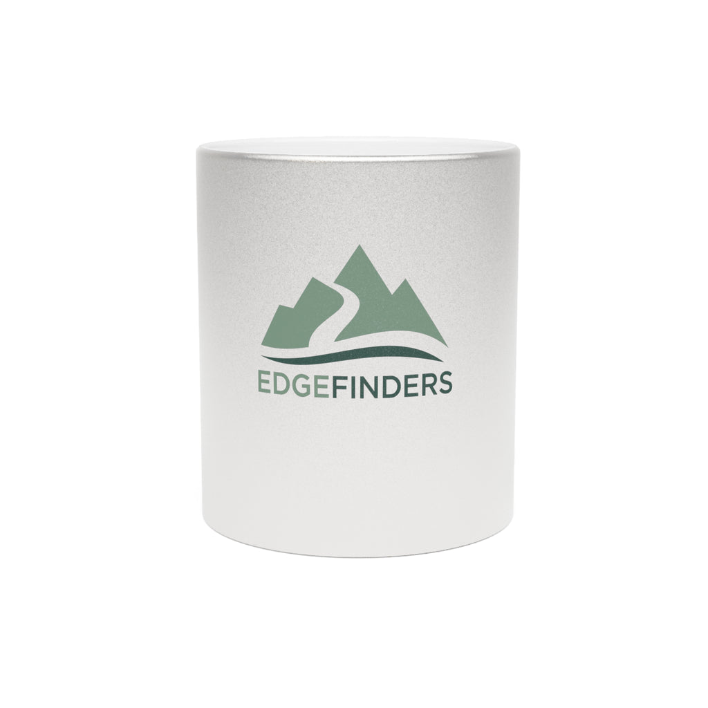 Metallic Mug - Custom Silver or Gold Travel Coffee Cup, Ideal Gift for Nature Lovers, Camping, Hiking, Travel, and Adventure Enthusiasts