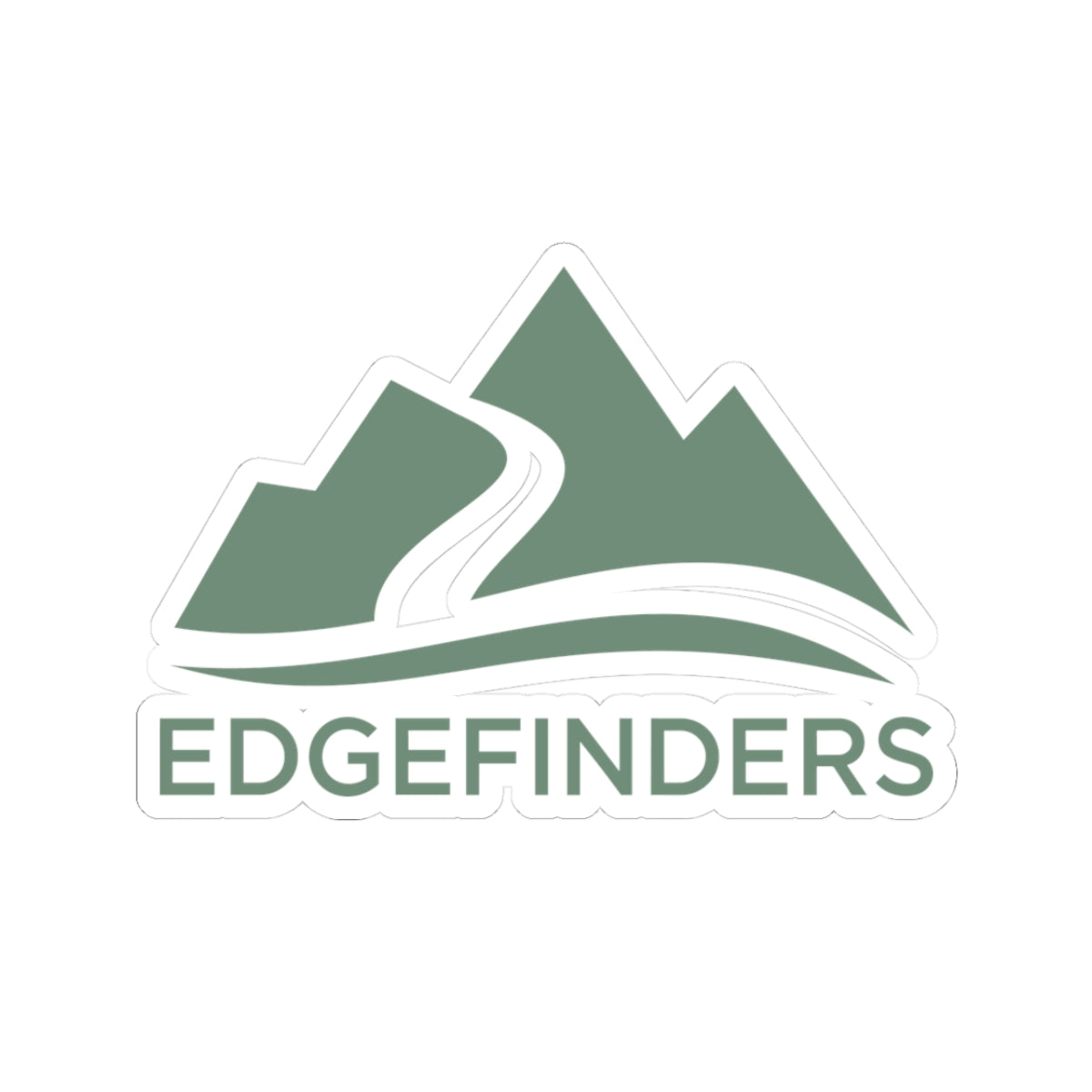Adventure-Ready Kiss-Cut Stickers - Edgefinders Mountain Design for Outdoor Enthusiasts