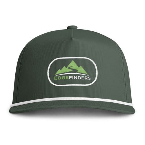 Edgefinders Rope Cap — Embroidered Mountain Patch Hat
