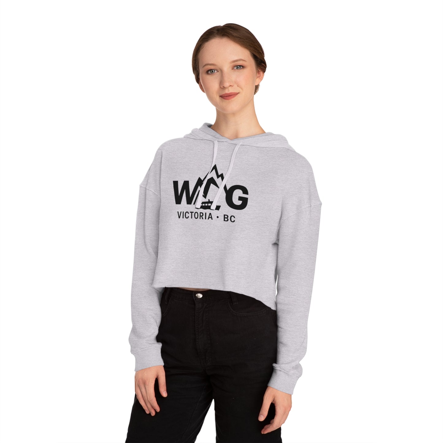 WAYG Collection- Victoria BC Canada- Women’s Cropped Hooded Sweatshirt
