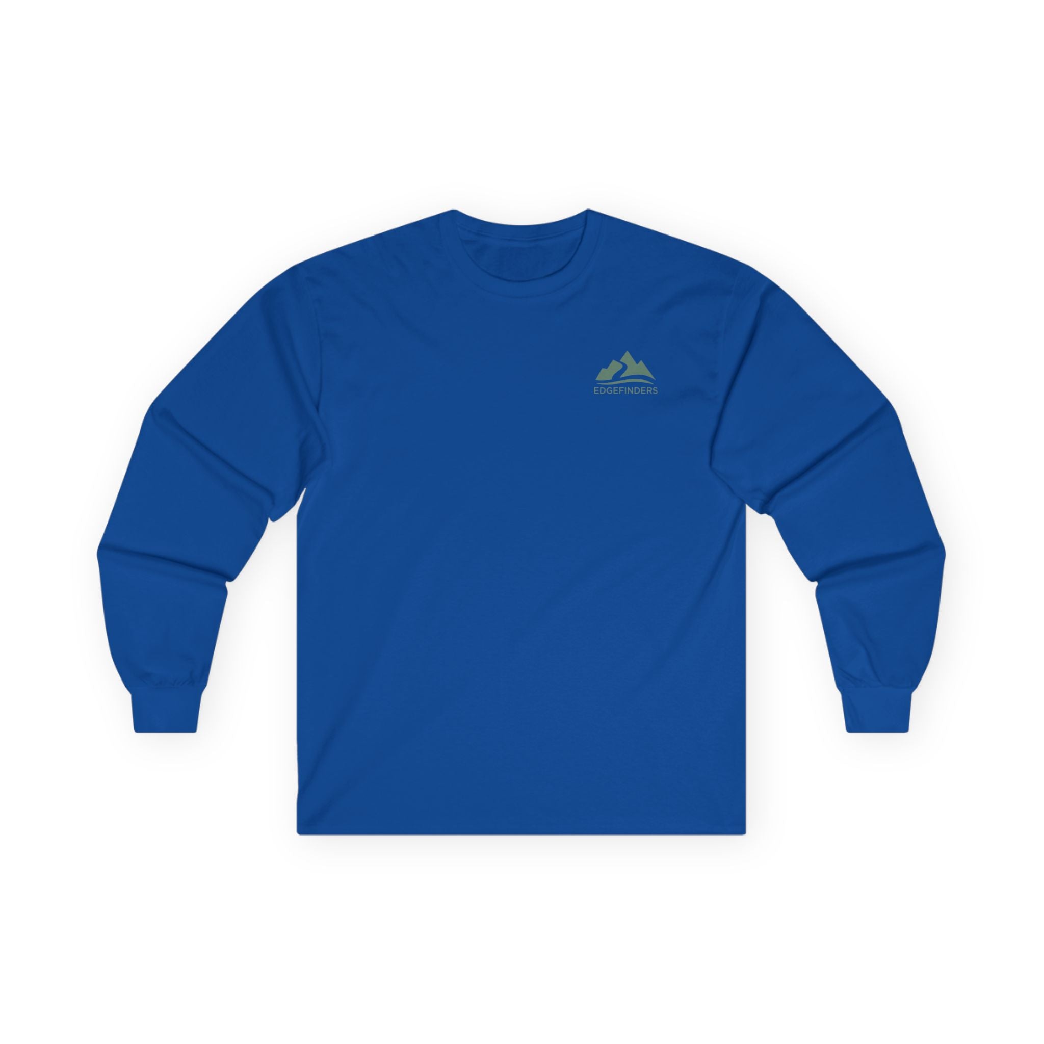 EDGEFINDERS Adventure Mountains Long Sleeve Tee — Minimalist Outdoor Logo Shirt