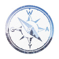 Compass Rose Vinyl Sticker — Adventure Travel Outdoor Decal (North, South, East, West)