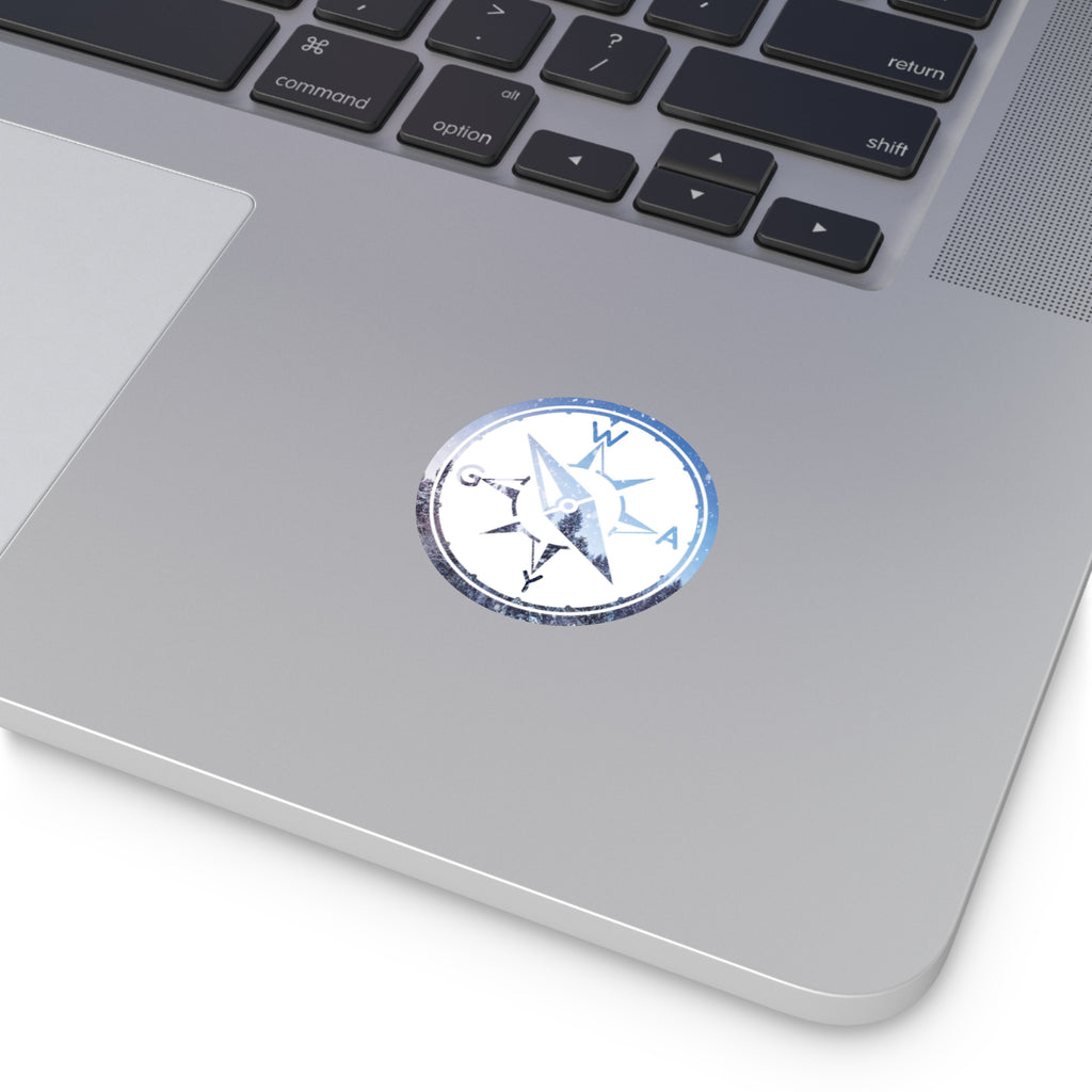 Compass Rose Vinyl Sticker — Adventure Travel Outdoor Decal (North, South, East, West)
