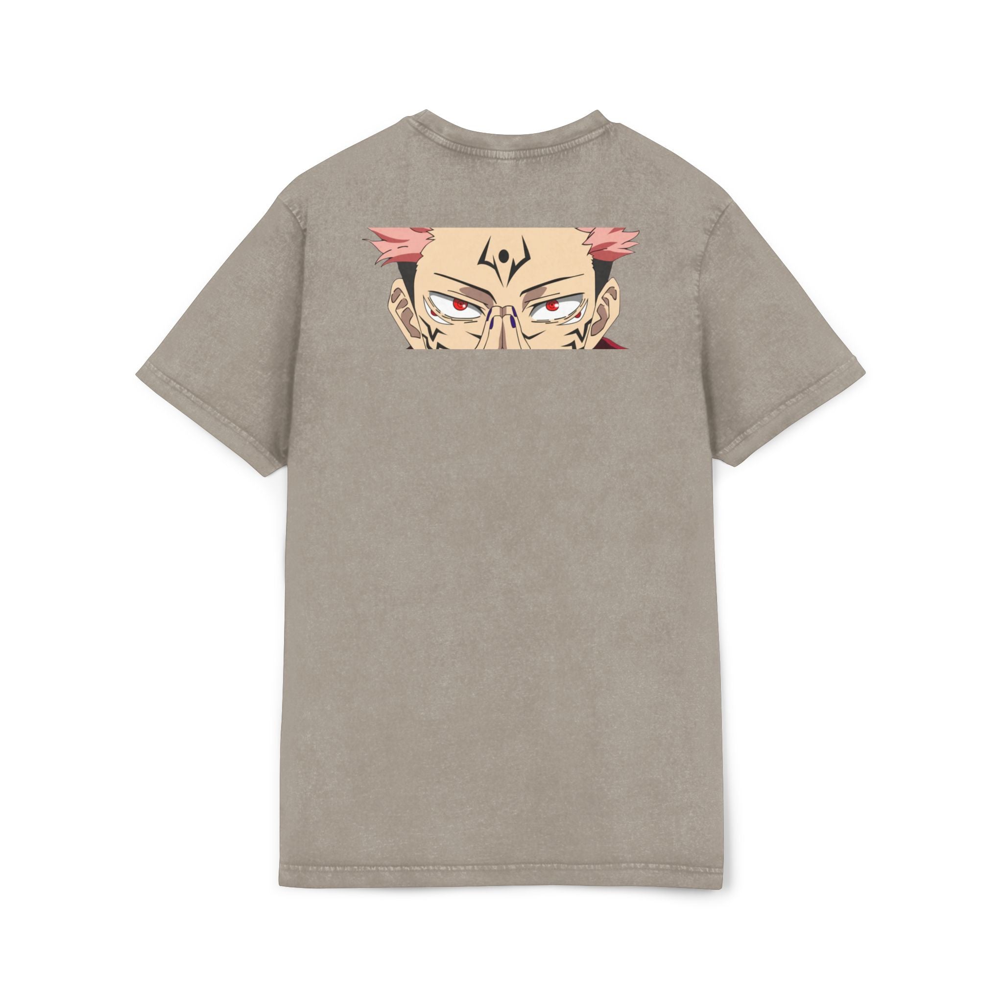 Anime Acid Wash Graphic Tee, Vintage Style Round Neck T-Shirt, Anime Inspired, Casual Wear for Home, Gifts for Her or Him, Streetwear