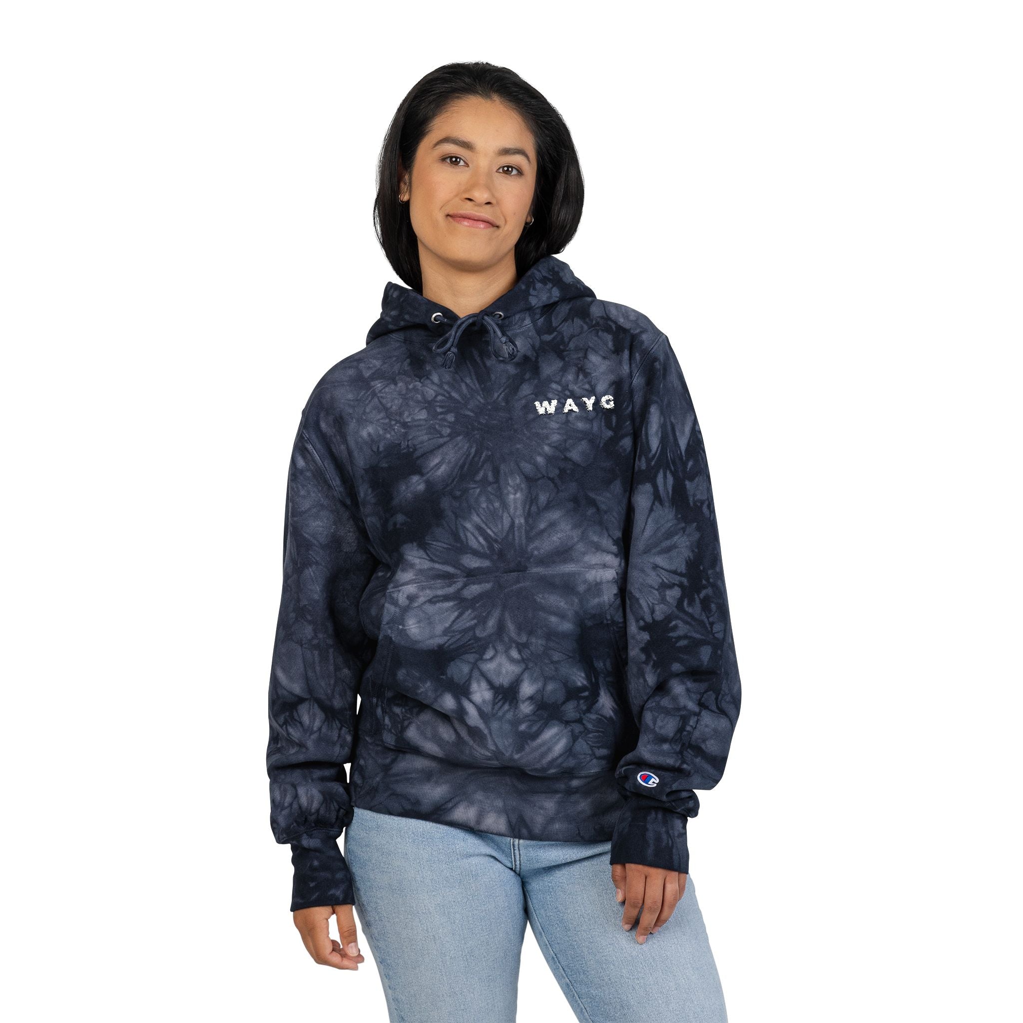 WAYG Heavy Hoodie -Embroidered Tie-Dyed