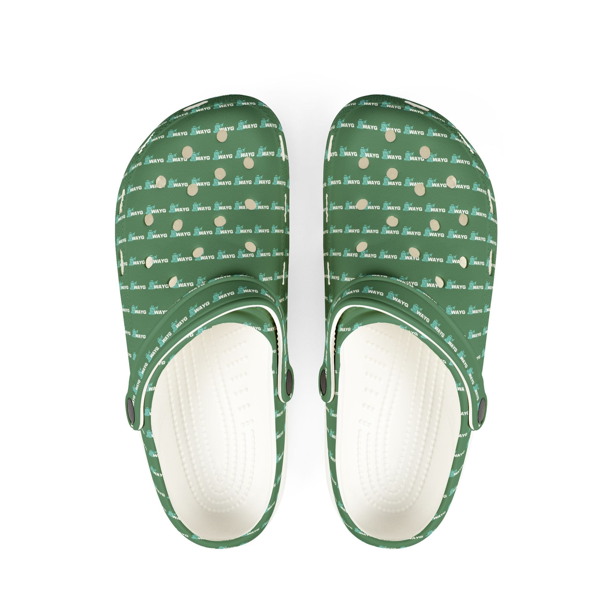 WAYG GREEN Foam Lightweight Slip-On Garden Shoes