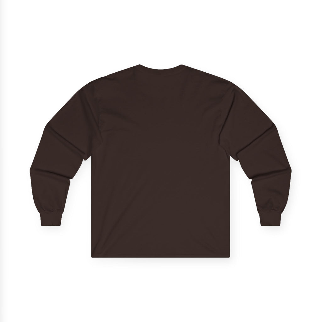 Unisex Ultra Cotton Long Sleeve Tee - Adventure Ready with Mountain Design