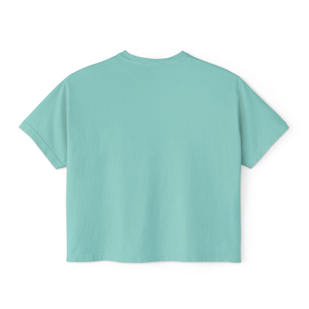 Women's Boxy Tee — Vintage Mountain Patch Tee (NAVC)