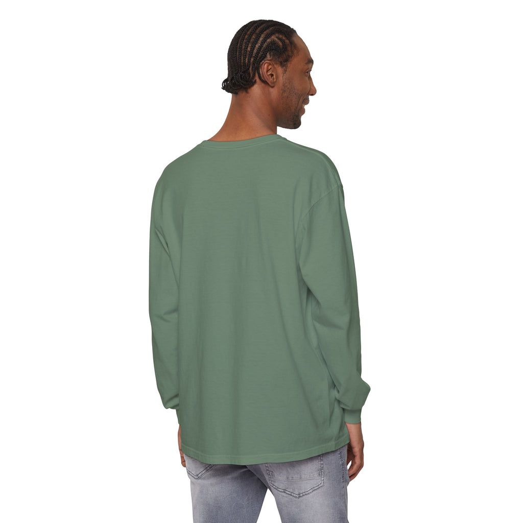 Garment-dyed Long Sleeve Tee - Casual Comfort, Unisex Style, Perfect Gift for Friends or Family, Layering Essential, Eco-friendly Tee