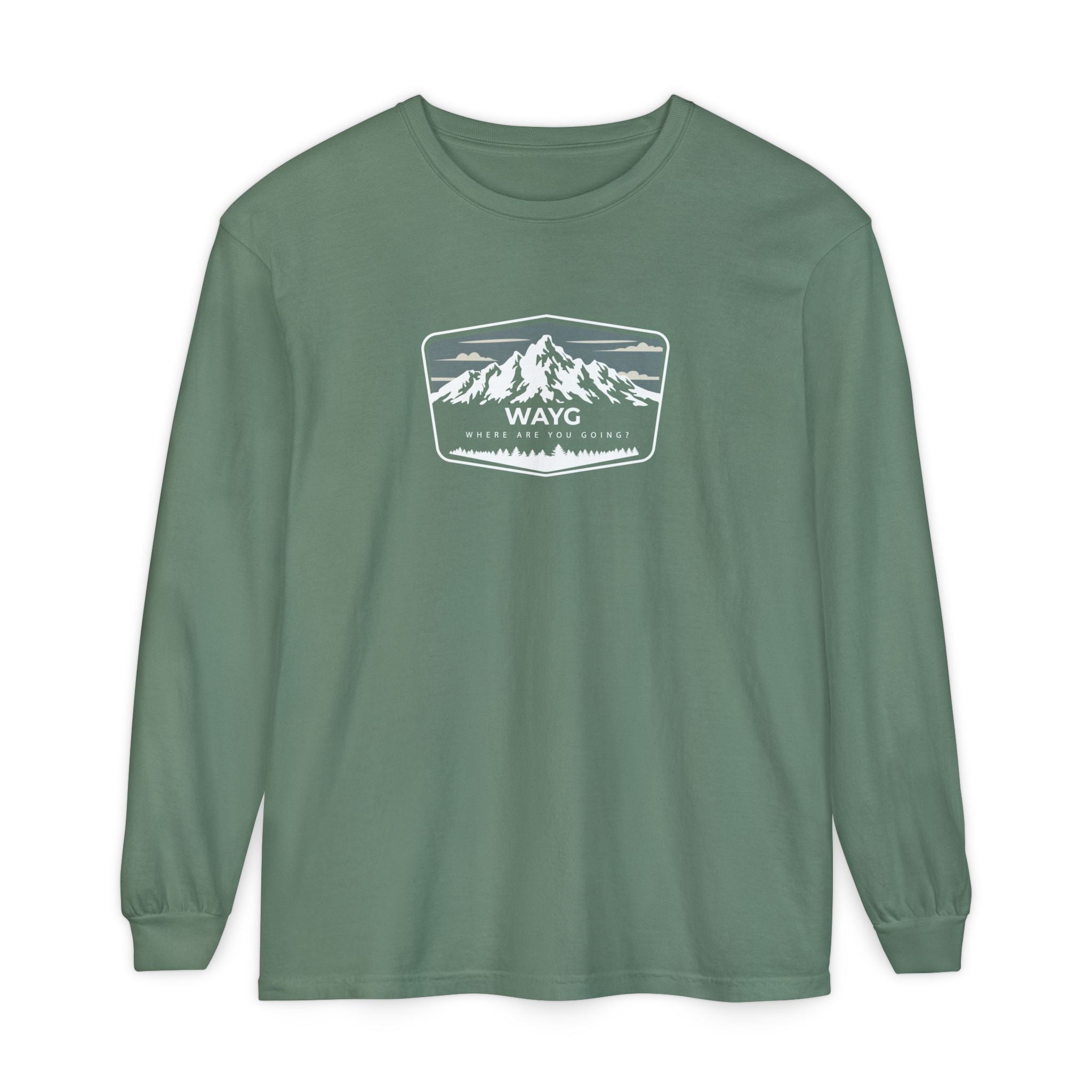 Mountain Adventure Long Sleeve T-Shirt - Cozy Outdoor Tee for Hiking, Camping, Travel, Gift for Outdoorsy Friends, Unisex Casual Wear