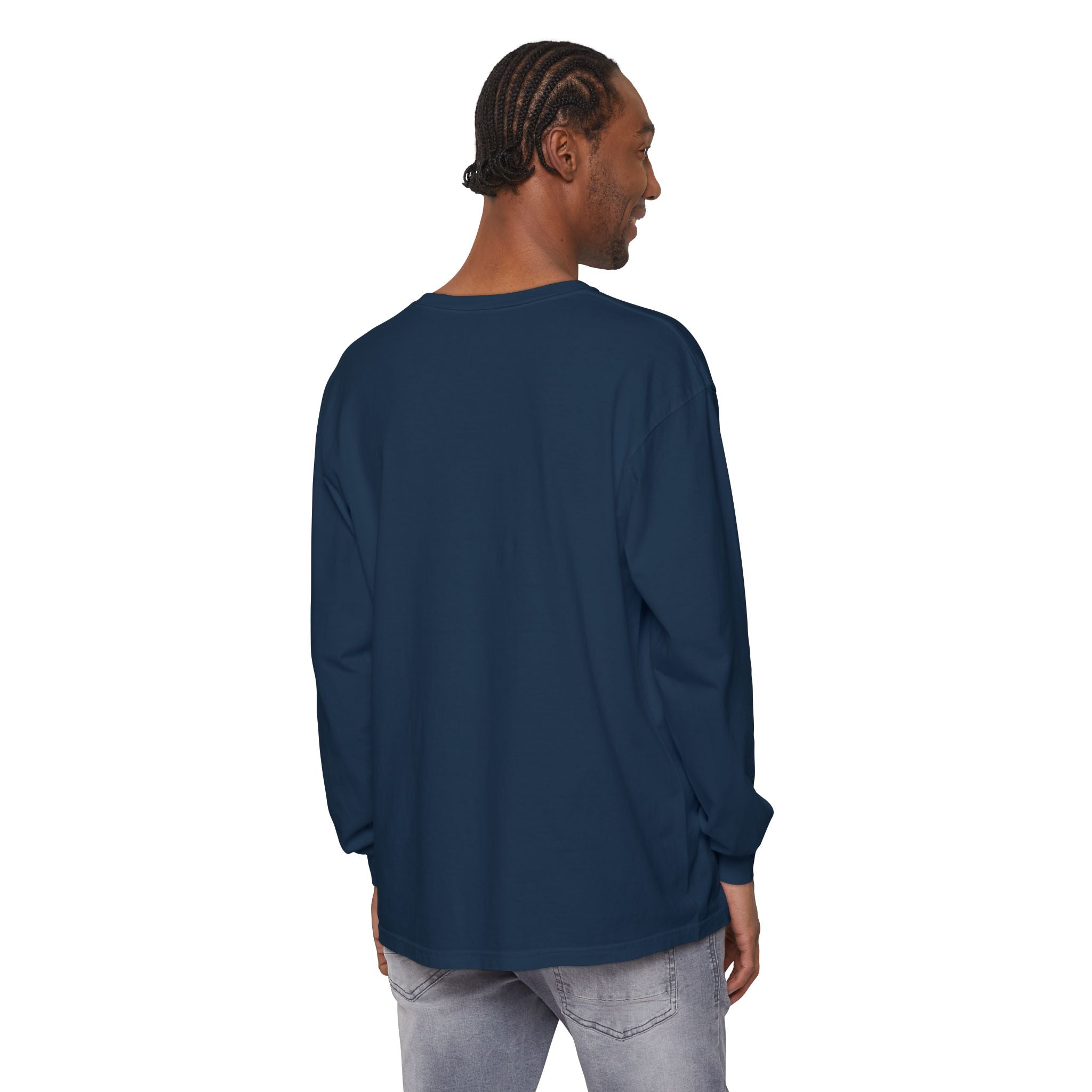 Garment-dyed Long Sleeve Tee - Casual Comfort, Unisex Style, Perfect Gift for Friends or Family, Layering Essential, Eco-friendly Tee