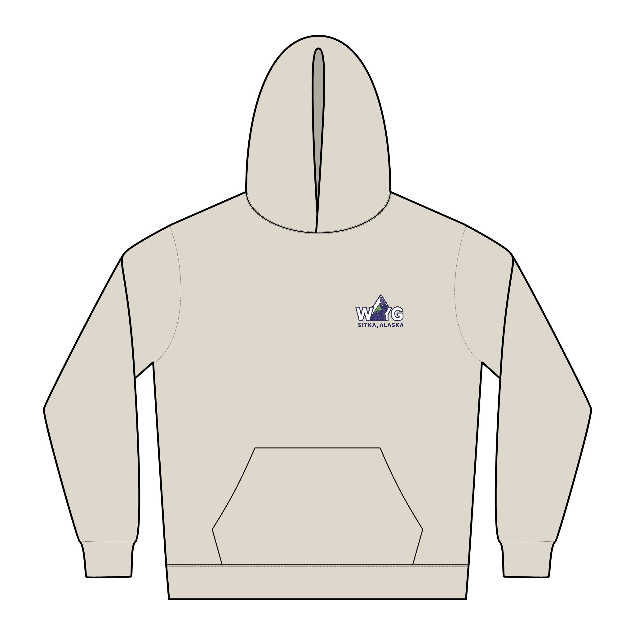WAYG Collection- Sitka Alaska - Cozy Relaxed Hoodie for Everyday Comfort, Soft Hooded Sweatshirt