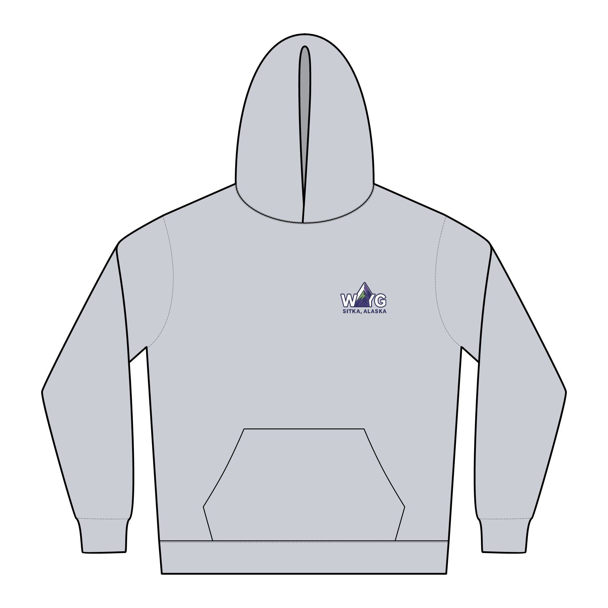 WAYG Collection- Sitka Alaska - Cozy Relaxed Hoodie for Everyday Comfort, Soft Hooded Sweatshirt