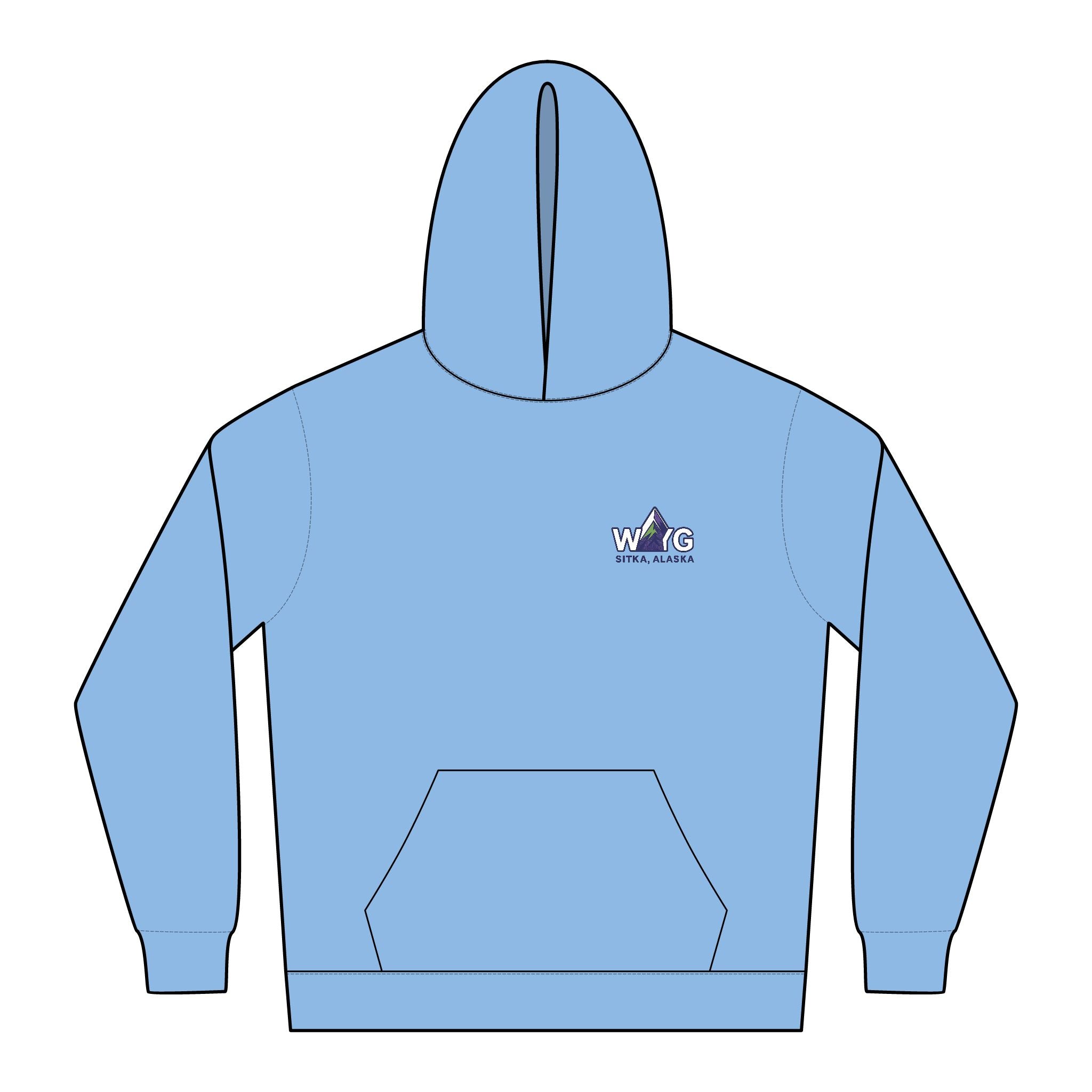WAYG Collection- Sitka Alaska - Cozy Relaxed Hoodie for Everyday Comfort, Soft Hooded Sweatshirt
