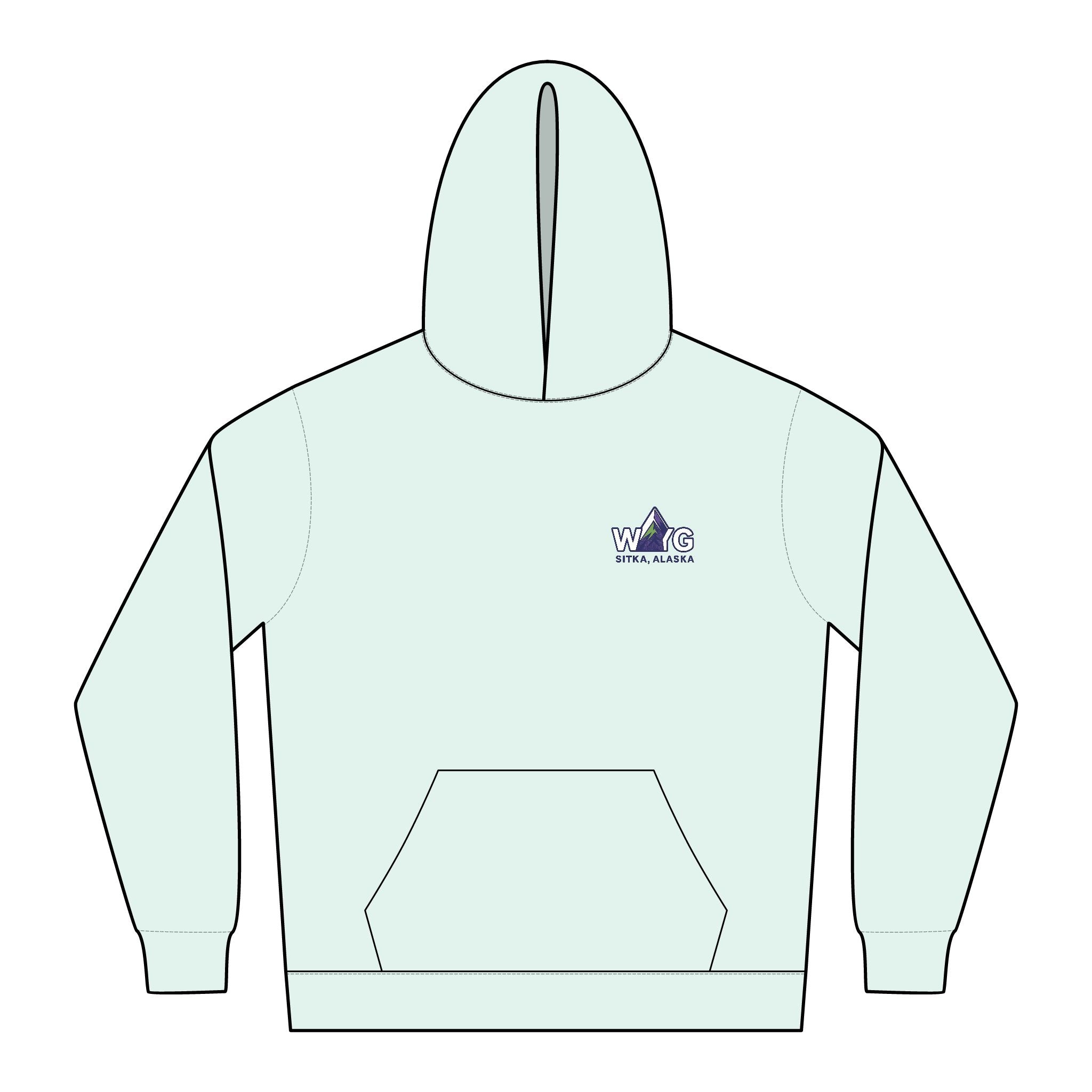 WAYG Collection- Sitka Alaska - Cozy Relaxed Hoodie for Everyday Comfort, Soft Hooded Sweatshirt