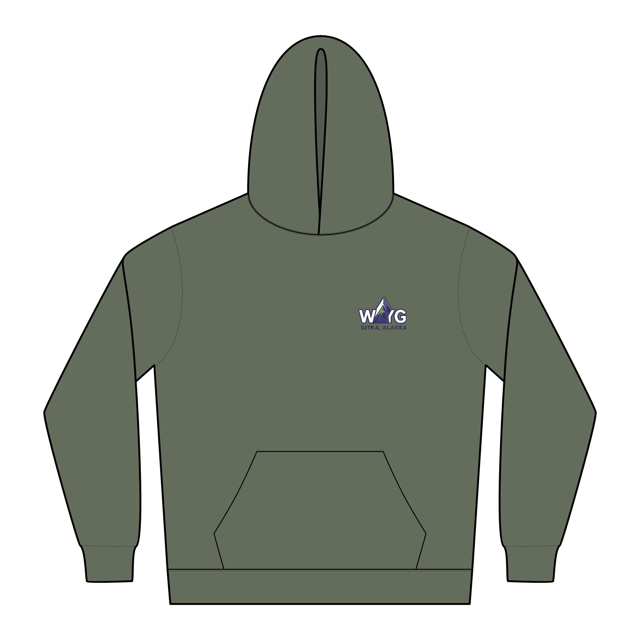 WAYG Collection- Sitka Alaska - Cozy Relaxed Hoodie for Everyday Comfort, Soft Hooded Sweatshirt