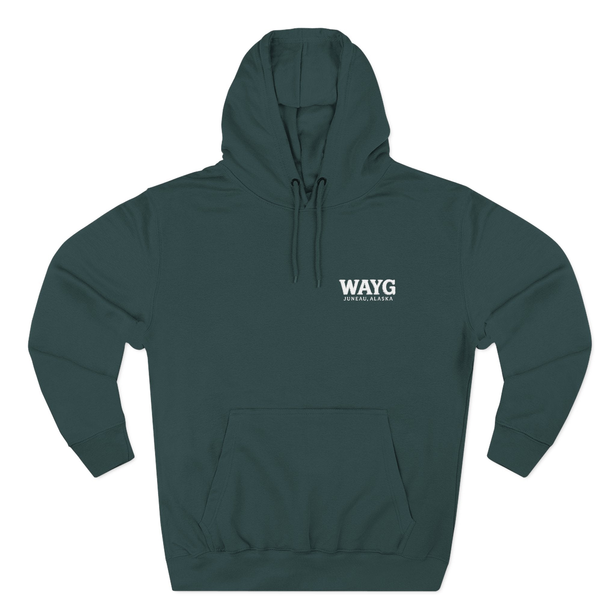 WAYG Collection- Juneau Alaska - Three-Panel Fleece Hoodie