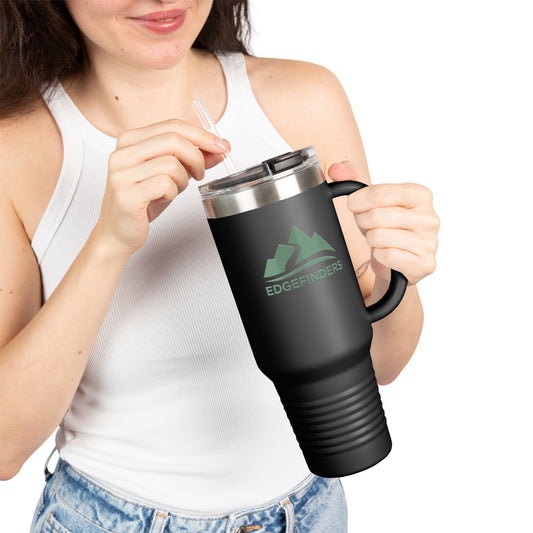 Eco-Friendly Insulated Travel Mug - 40oz with Mountains Design