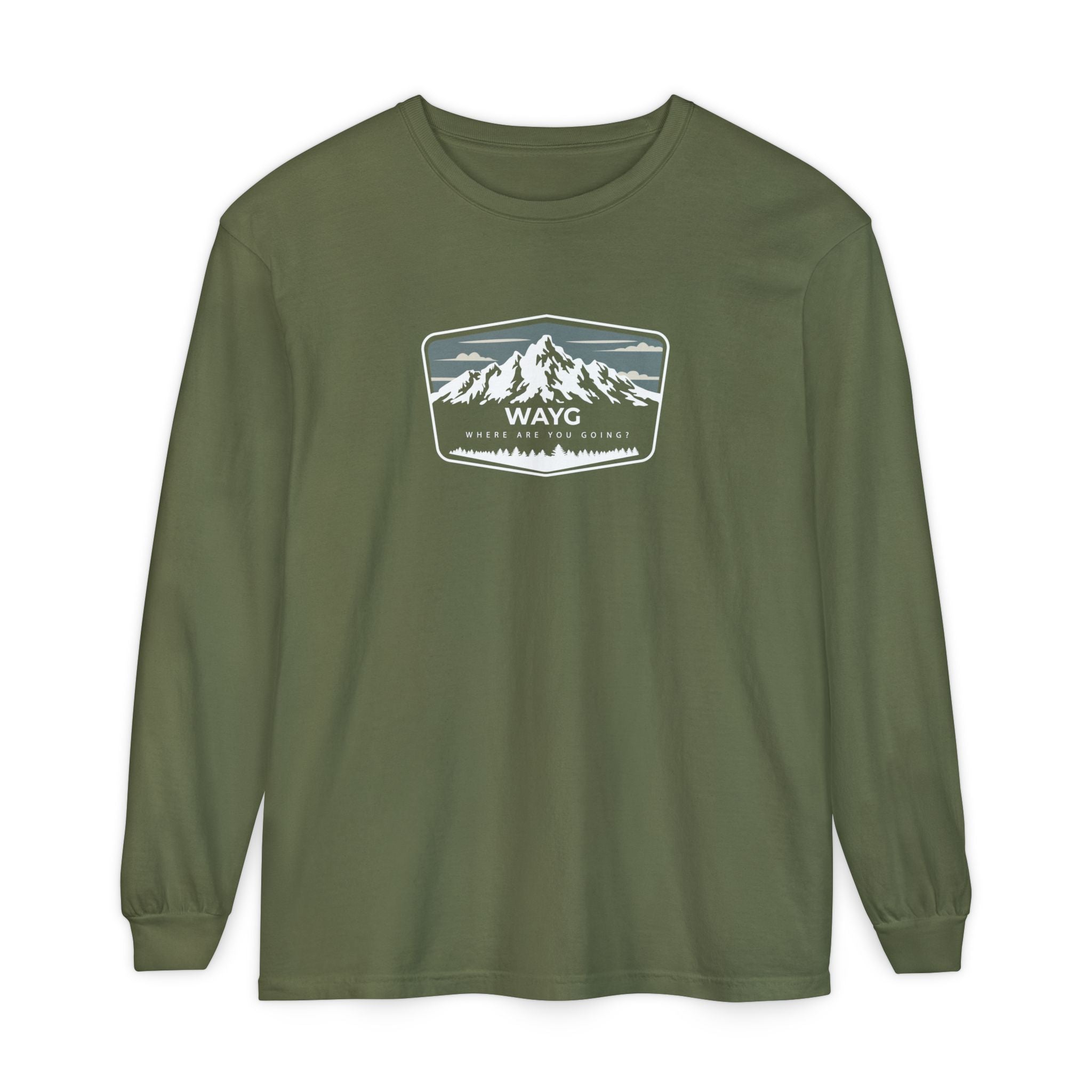 Mountain Adventure Long Sleeve T-Shirt - Cozy Outdoor Tee for Hiking, Camping, Travel, Gift for Outdoorsy Friends, Unisex Casual Wear