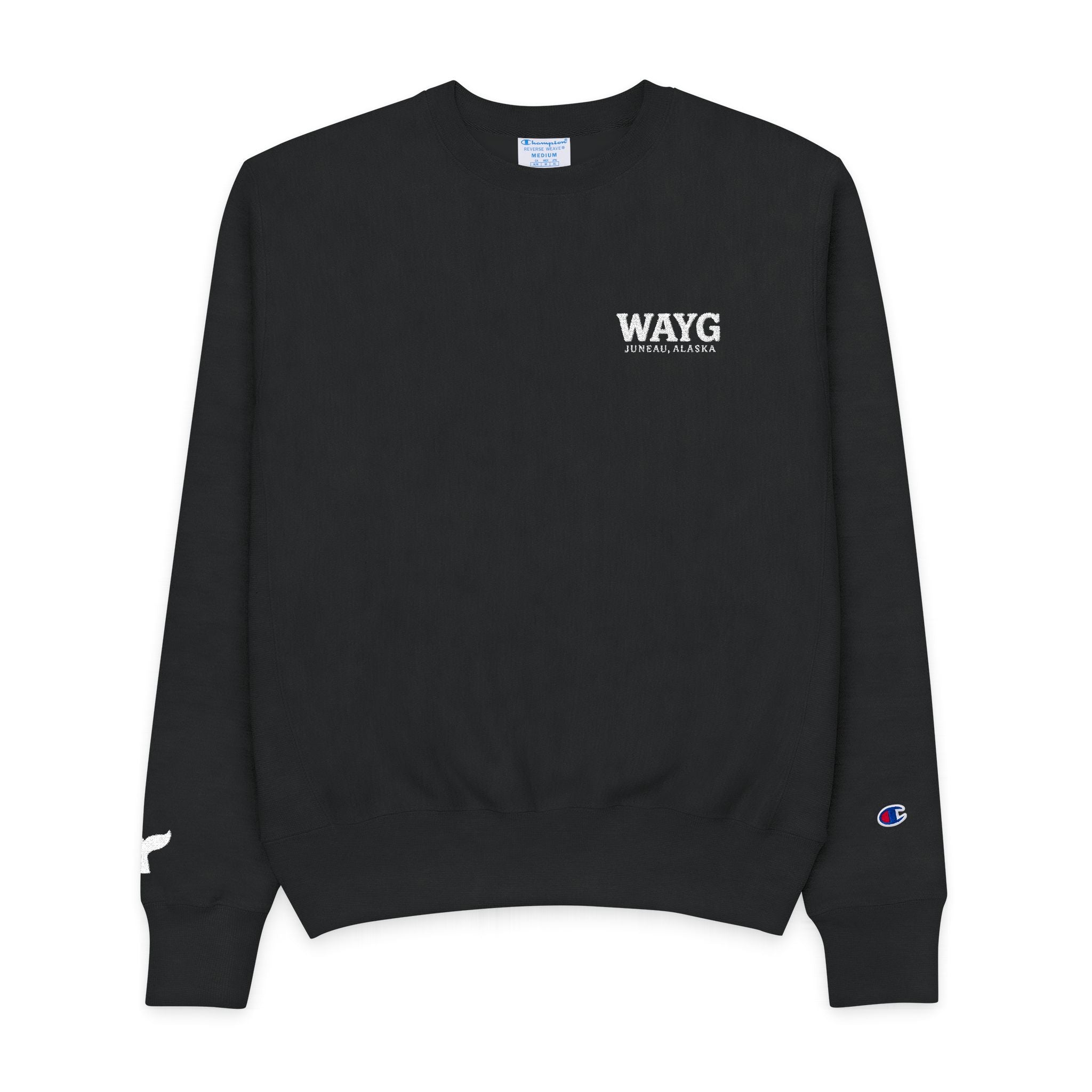 WAYG Collection- Juneau Alaska- Men's Champion Crewneck Sweatshirt