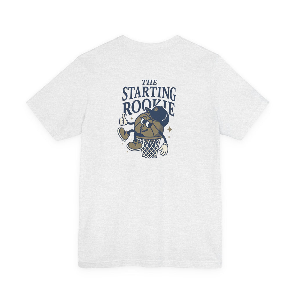 The Starting Rookie Unisex Tee | Cute Basketball Shirt, Sports Fan Apparel, Gift for Athletes, Casual Wear, Back-to-School Tee