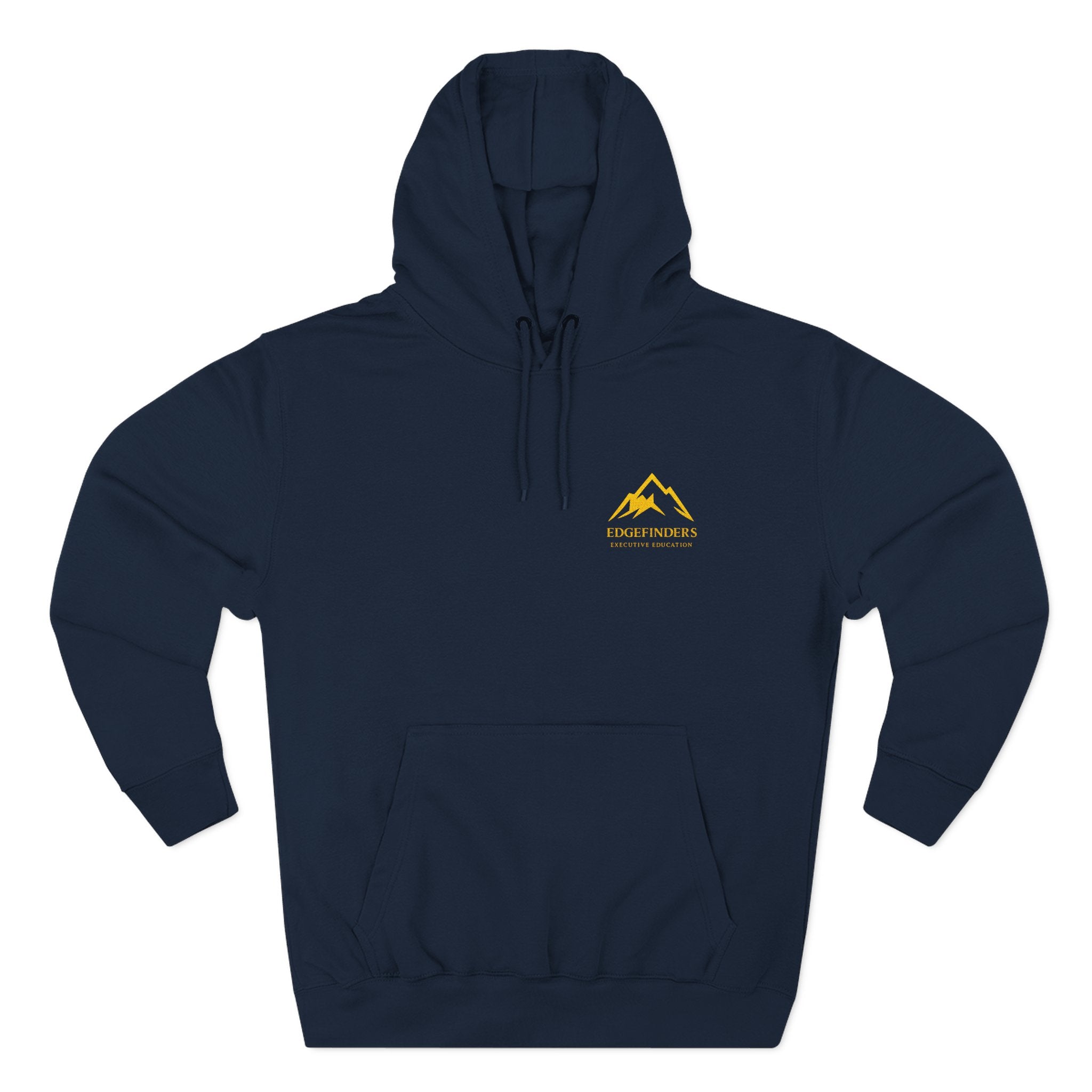 Mountain Trail Hoodie — Small Gold 'Trailblazers' Logo Fleece Pullover