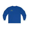 Unisex Ultra Cotton Long Sleeve Tee - Adventure Ready with Mountain Design