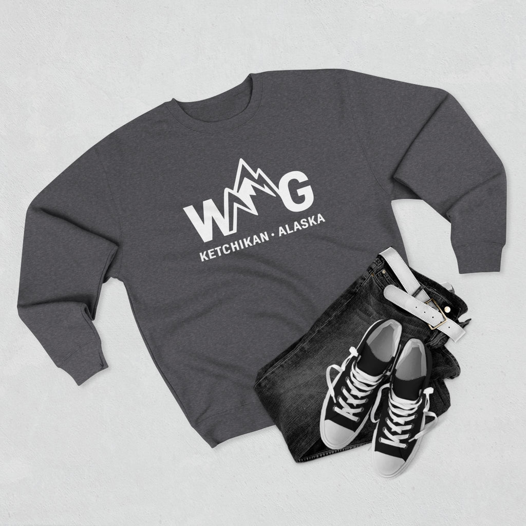 WAYG- Collection- Ketchikan Alaska-Unisex Crewneck Sweatshirt- Salmon
