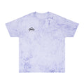 Golden Tie-Dye Tee — Minimal 'WAVE' Mountain Logo