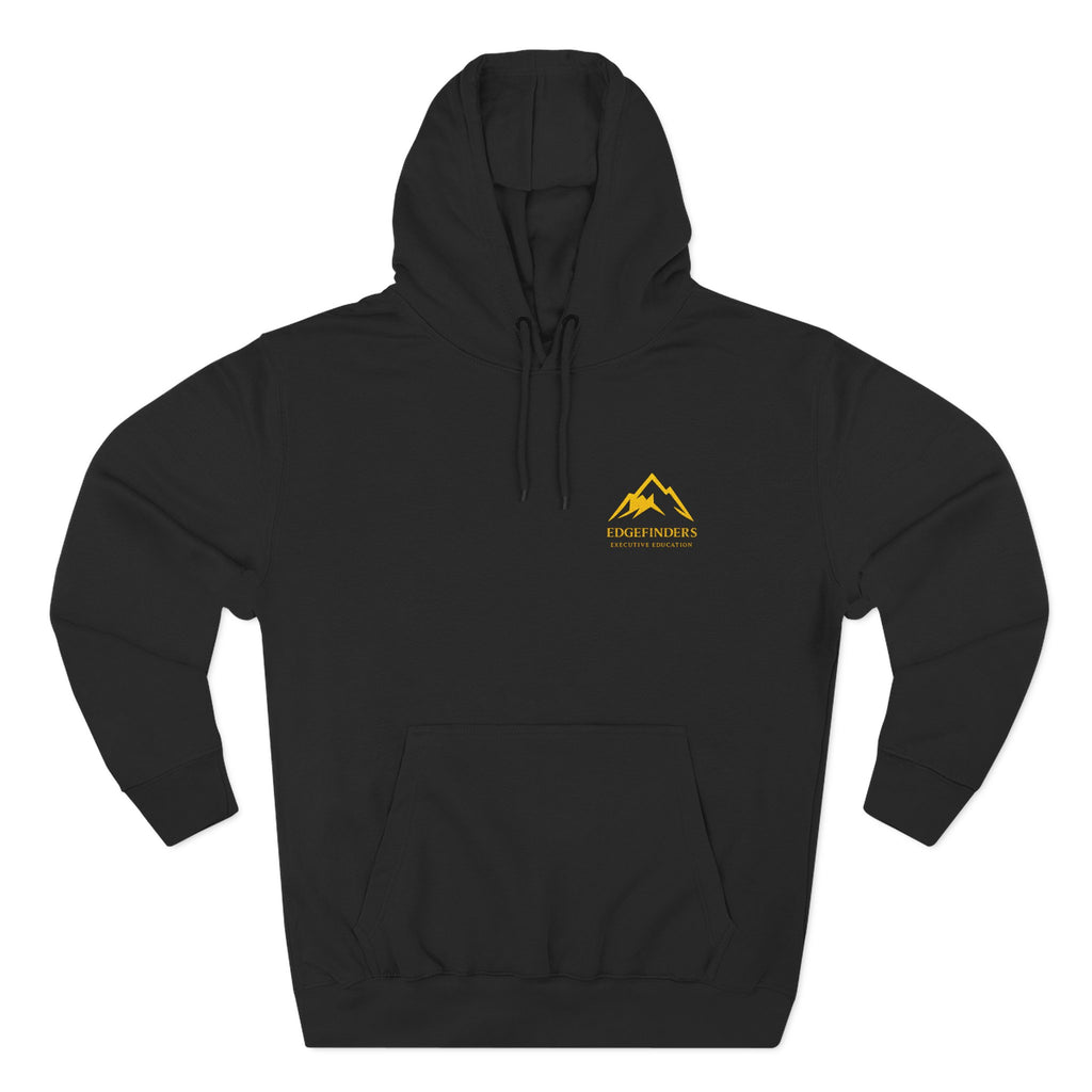 Mountain Trail Hoodie — Small Gold 'Trailblazers' Logo Fleece Pullover