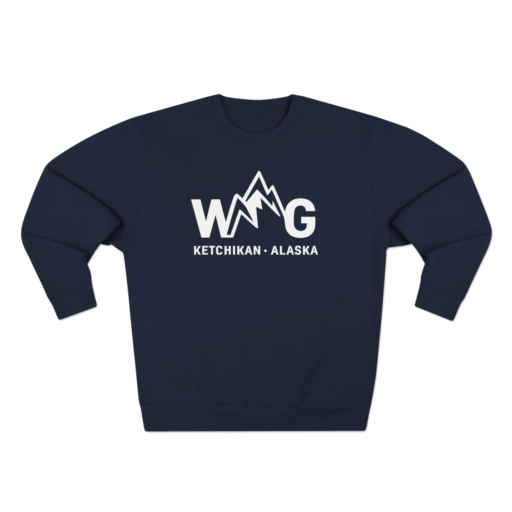 WAYG- Collection- Ketchikan Alaska-Unisex Crewneck Sweatshirt- Salmon