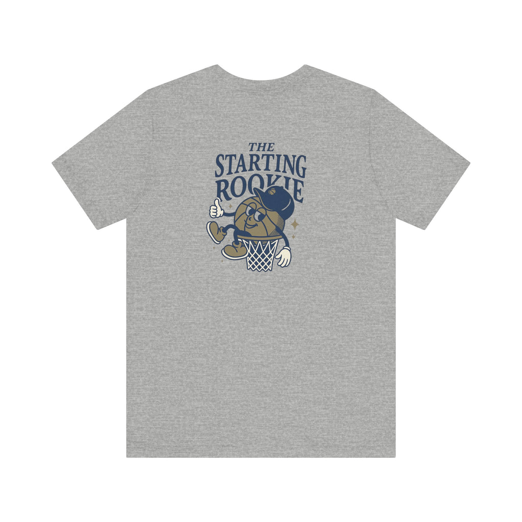 The Starting Rookie Unisex Tee | Cute Basketball Shirt, Sports Fan Apparel, Gift for Athletes, Casual Wear, Back-to-School Tee